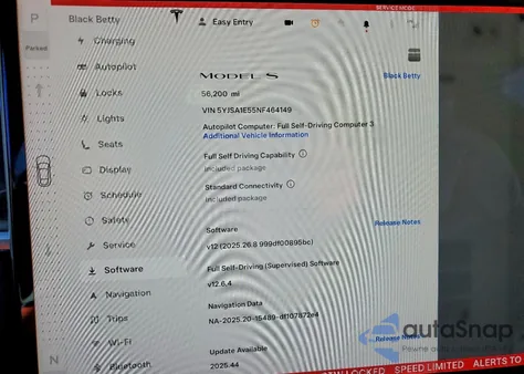 2022 Tesla Model S из США, поврежденный, VIN 5YJSA1E55NF464149